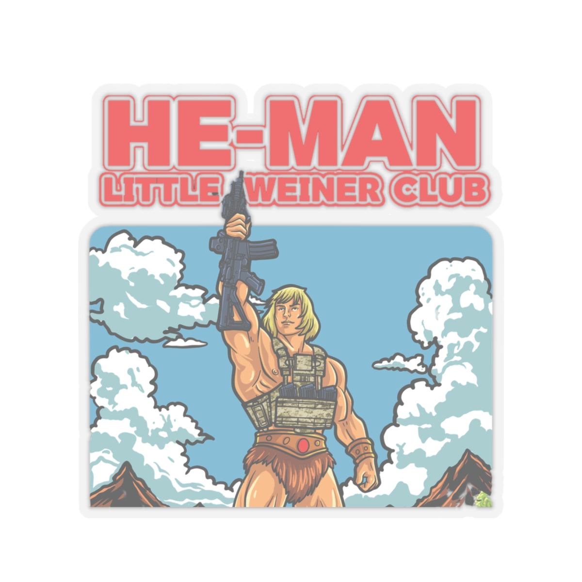 He-Man 'Little Weiner Club'  Sticker