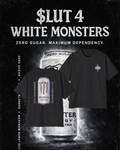 $LUT 4 WHITE MONSTER TEE