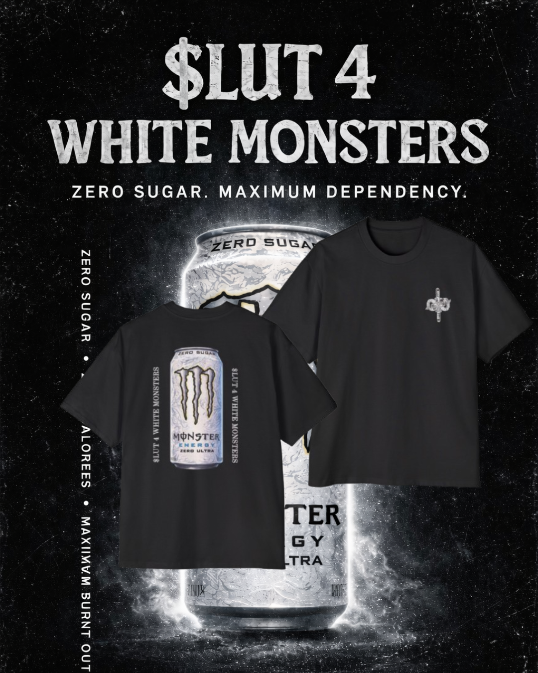 $LUT 4 WHITE MONSTER TEE